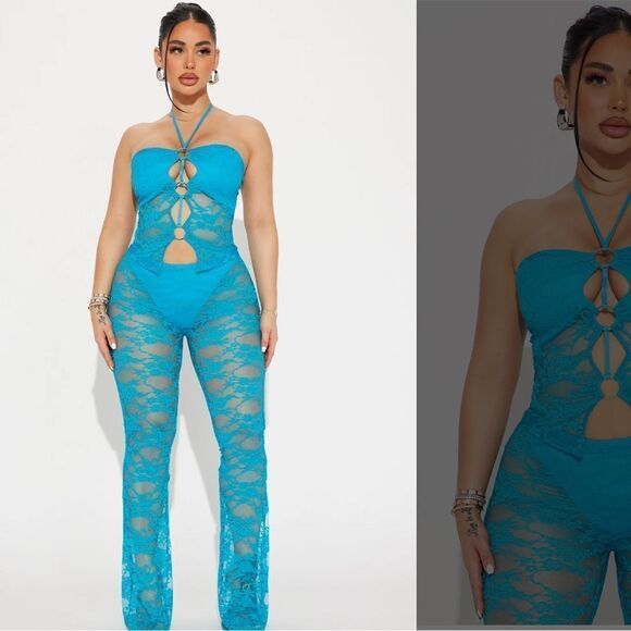 Talk to me lace pant set FN - Picture 1 of 2